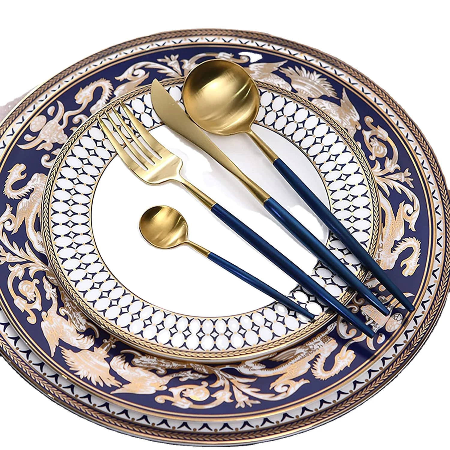 18pcs dinnerware porcelain /disposables plates sets dinnerware tableware set service  for 6