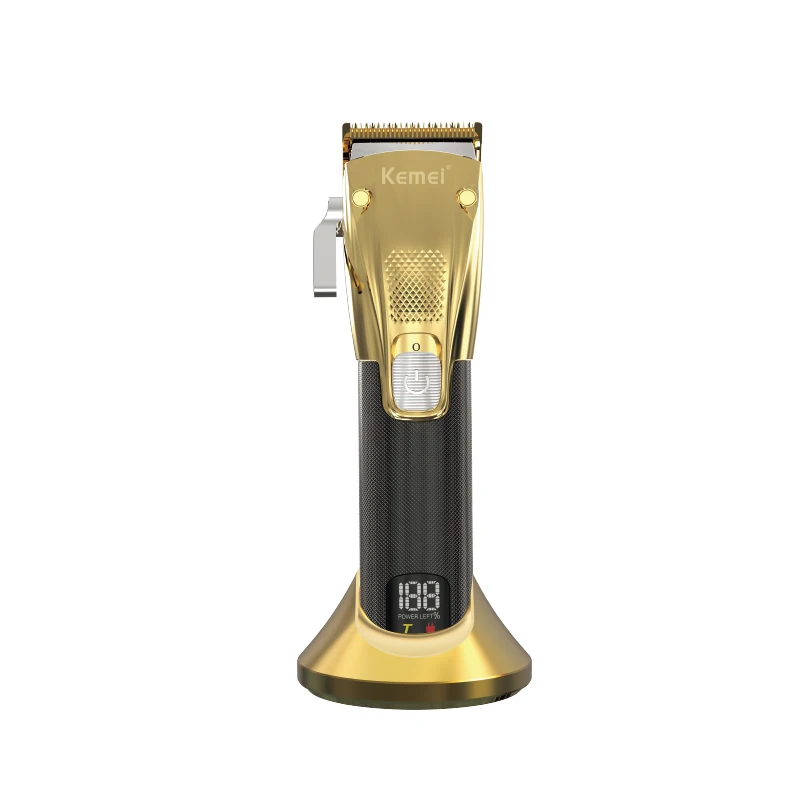 Kemei KM-K33s USB зарядка Мужская машинка для стрижки волос металл заколки для волос триммер регулируемое наголовное крепление с зарядной базы