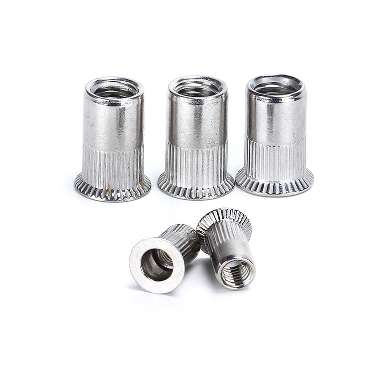 Countersunk Head Open Rivet Nut Stainless Steel threaded rivet nut CSK Head M3-M12 Silver