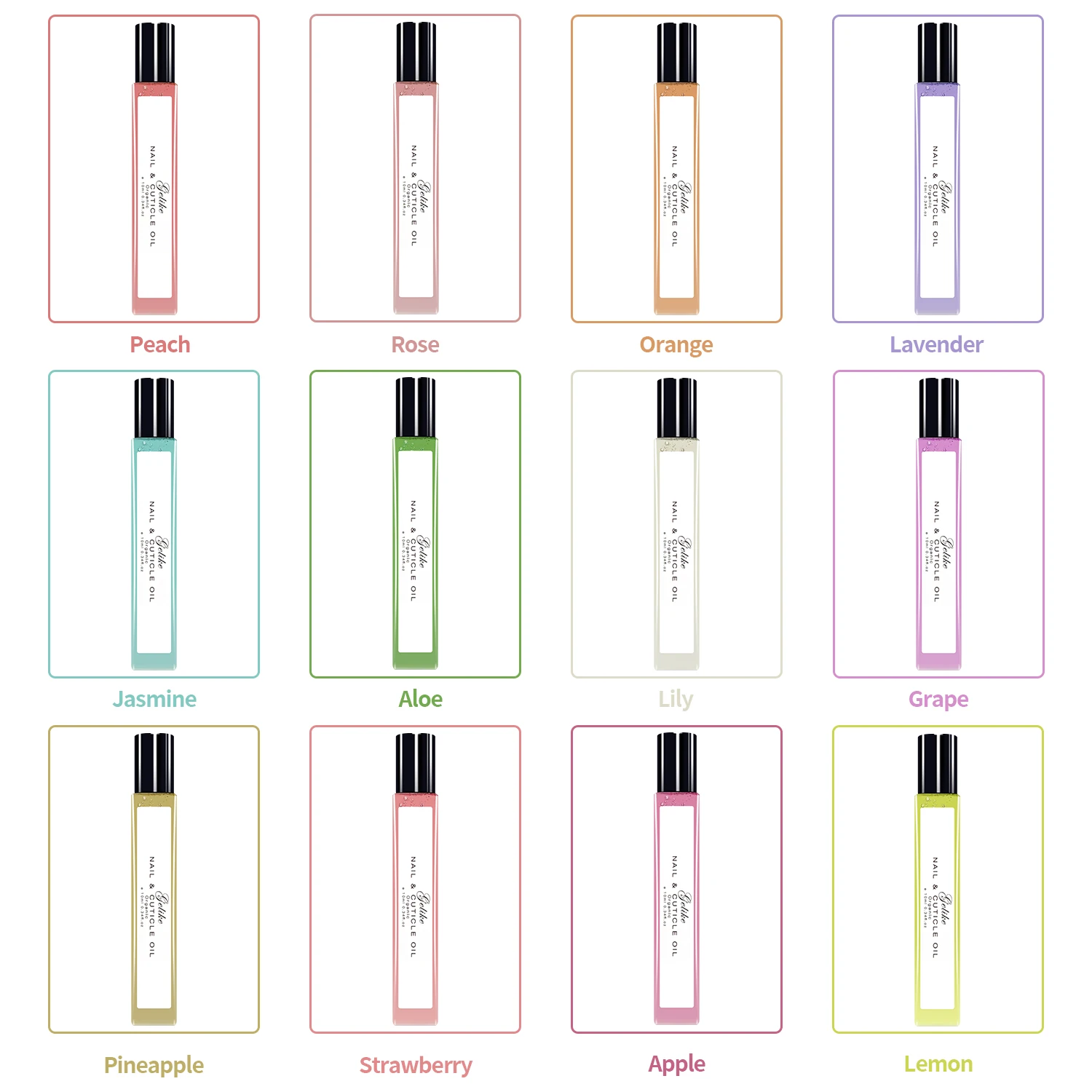 Amazon high quality new design 10ml Cuticle oil with 14 different fragrance Oil pen for tips