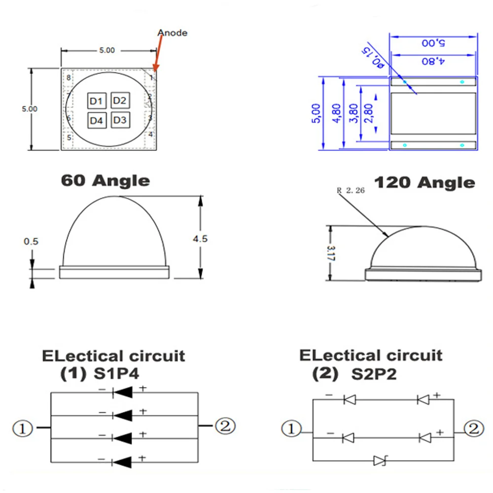 High Power XPE Crees Full Color RGBW White 3W10W 20W 40W 60W 3535 5050 6065 7070 Ceramic SMD LED Chip Bead Diode