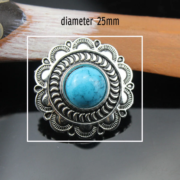Высокое качество Новая мода цветок DIY Western Conchos с камнем для кожаного кошелька