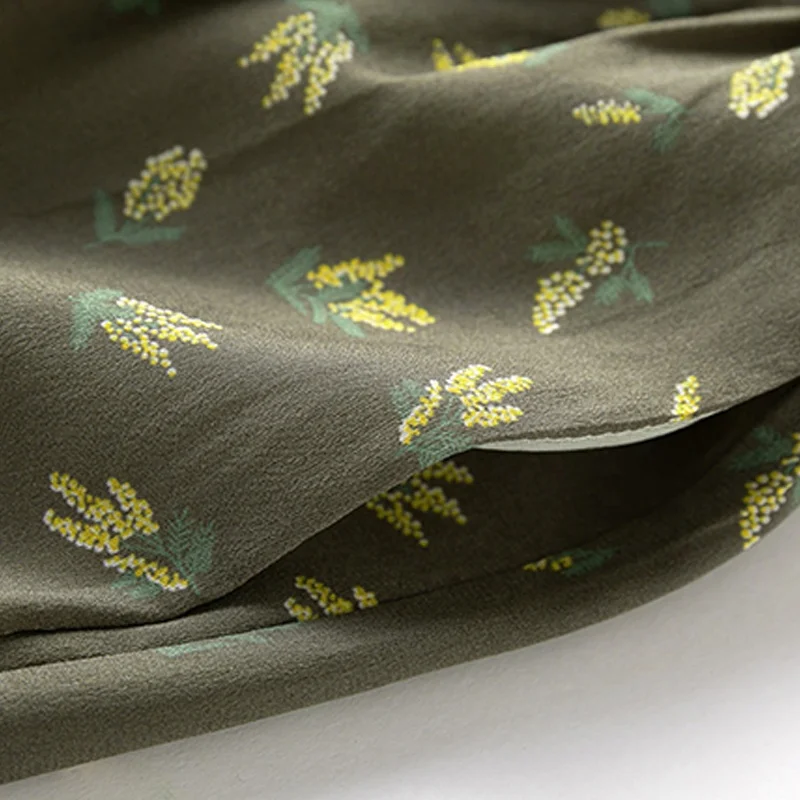 Wholesale 100% Silk Women Dresses Printed Spaghetti Slim Waist Sleeveless Beach Midi Dress 2023 Summer Holiday Clothes D35754C