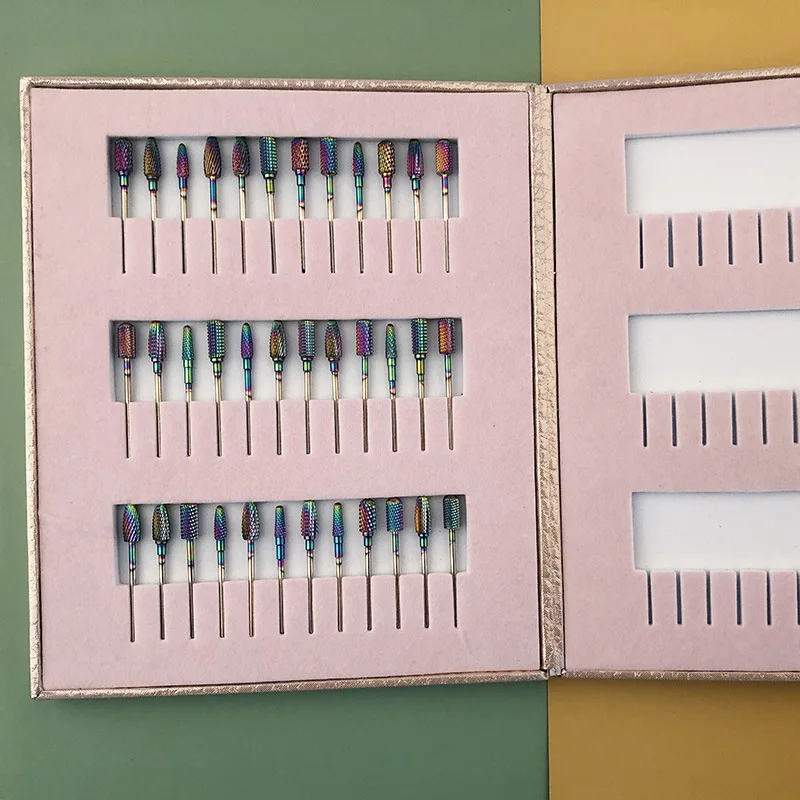 Polishing Head Storage Bits Drill Nail Box Rack Nail Drill Bit Set Holder Display For Nails