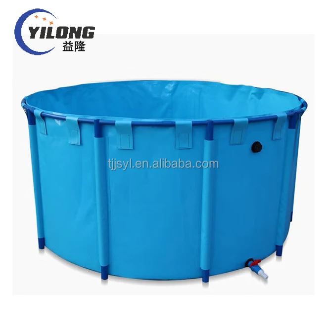 thicker durable customized round pvc tarpaulin portable koi breeding pond fish farming tank
