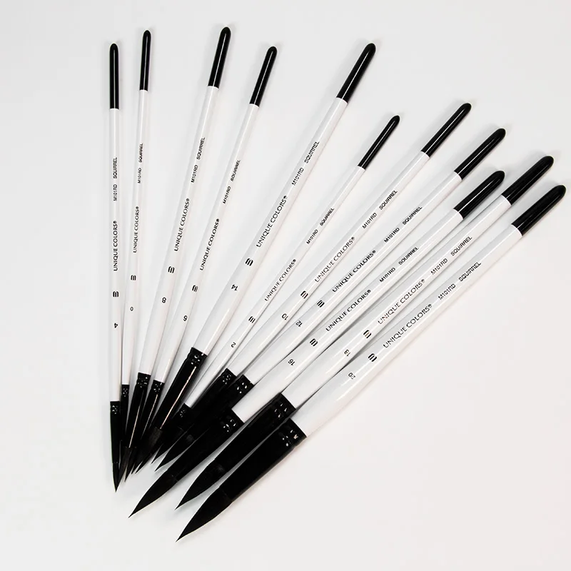 Professional Artist Pointed Hair Paint Brush Manufacture China Watercolor Paint Brushes Set For Acrylic Oil Watercolor Painting