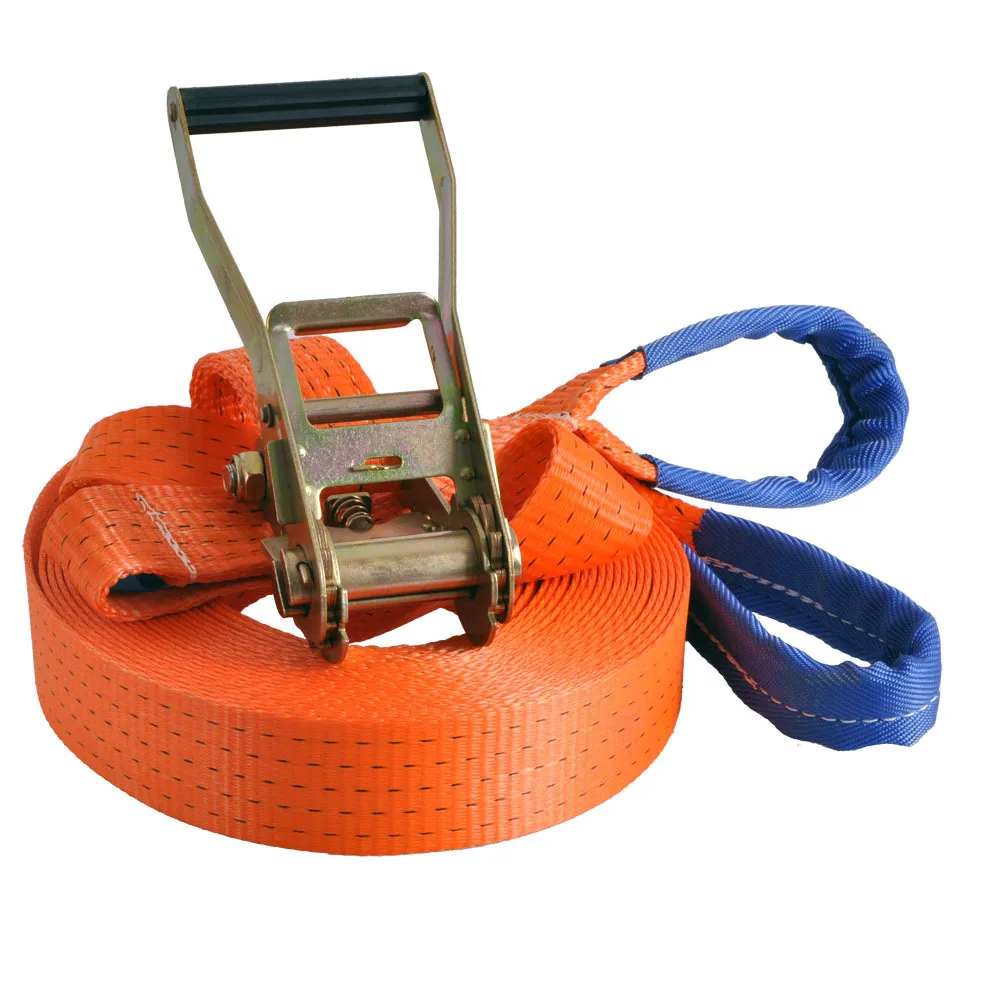 USA Market Wholesale 2' 50 MM 5 Ton 5000 KG ratchet lashing strap with hook