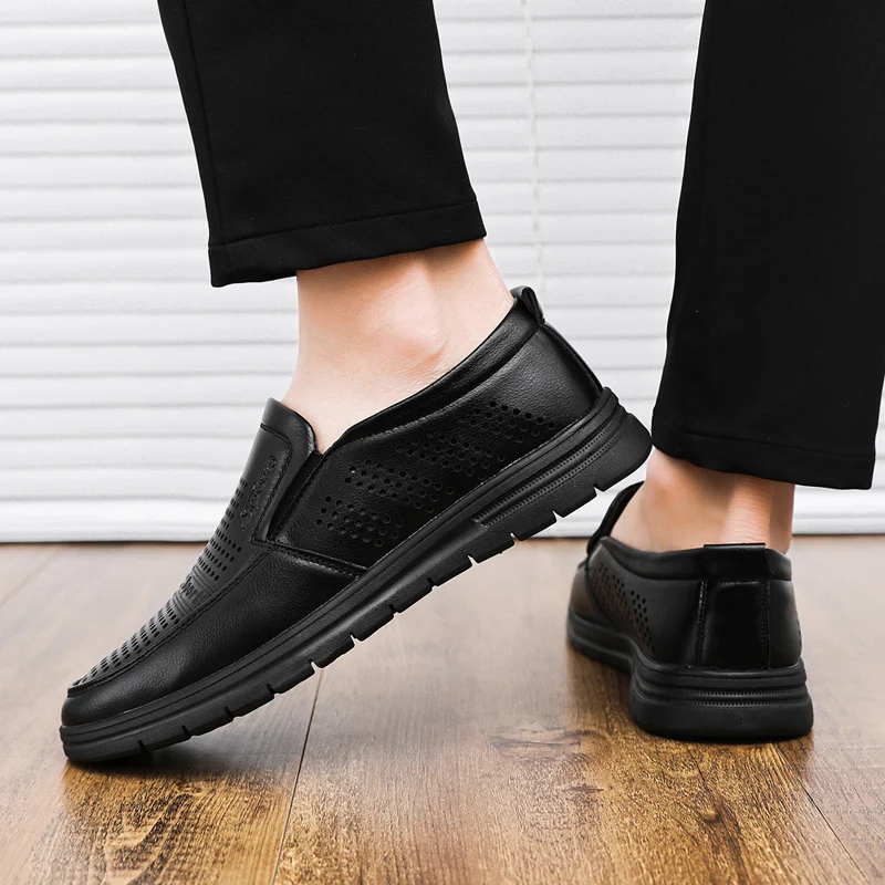 Оптовая продажа, модная повседневная обувь из искусственной кожи, мужские сандалии