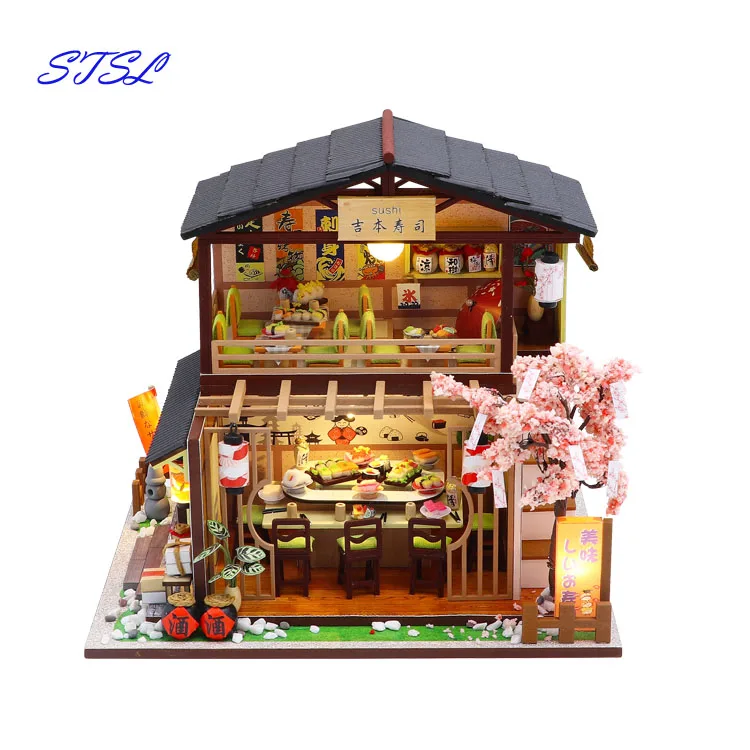 wholesales kids toy diy wooden doll house accessories educational toys