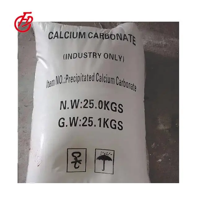 Calcium Carbonate Light 96% Min White Powder Caco3 Fengda CAS NO. 471-34-1 Calcium Carbonate