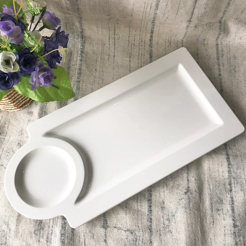 Wholesale Eco-friendly Rectangle dinnerware set plastic tray indian thali plates