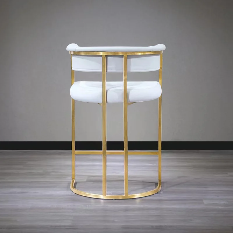 custom modern design metal stainless steel legs cashmere velvet bar stool chair coffee bar stool