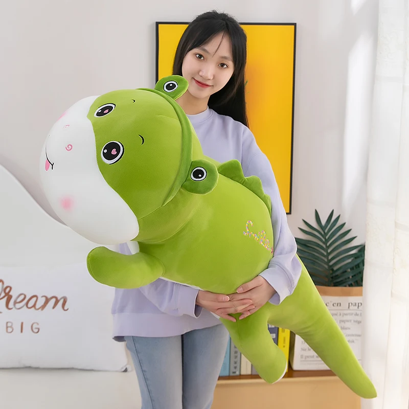 Factory Outlet 60cm Stuffed Dinosaur Cartoon Animals Plush Toys Green Super Soft Toys Dino Plush Toy Pillow