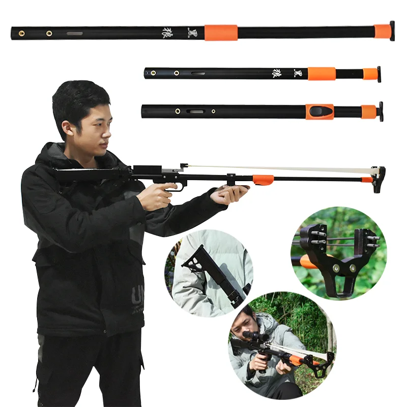 New retractable long slingshot outdoor hunting slingshot precision shooting toy