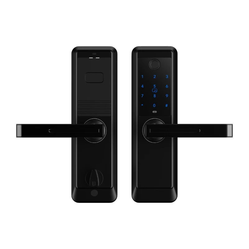 Zinc Alloy Handle Mechanical Key Card Locks Smart Lock Door Fingerprint