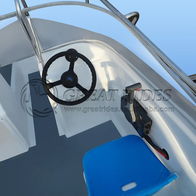 New Model 5m /17 ft Fiberglass Fishing Boats Water Deep-V FRP Hull Speed Boat for Sale