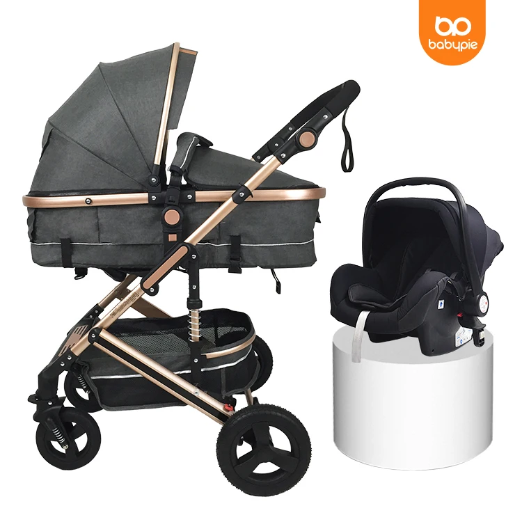 Baby Stroller High Landscape Baby Pram Carrier Chinese Supplier Directly Sale 2 in 1 Leather