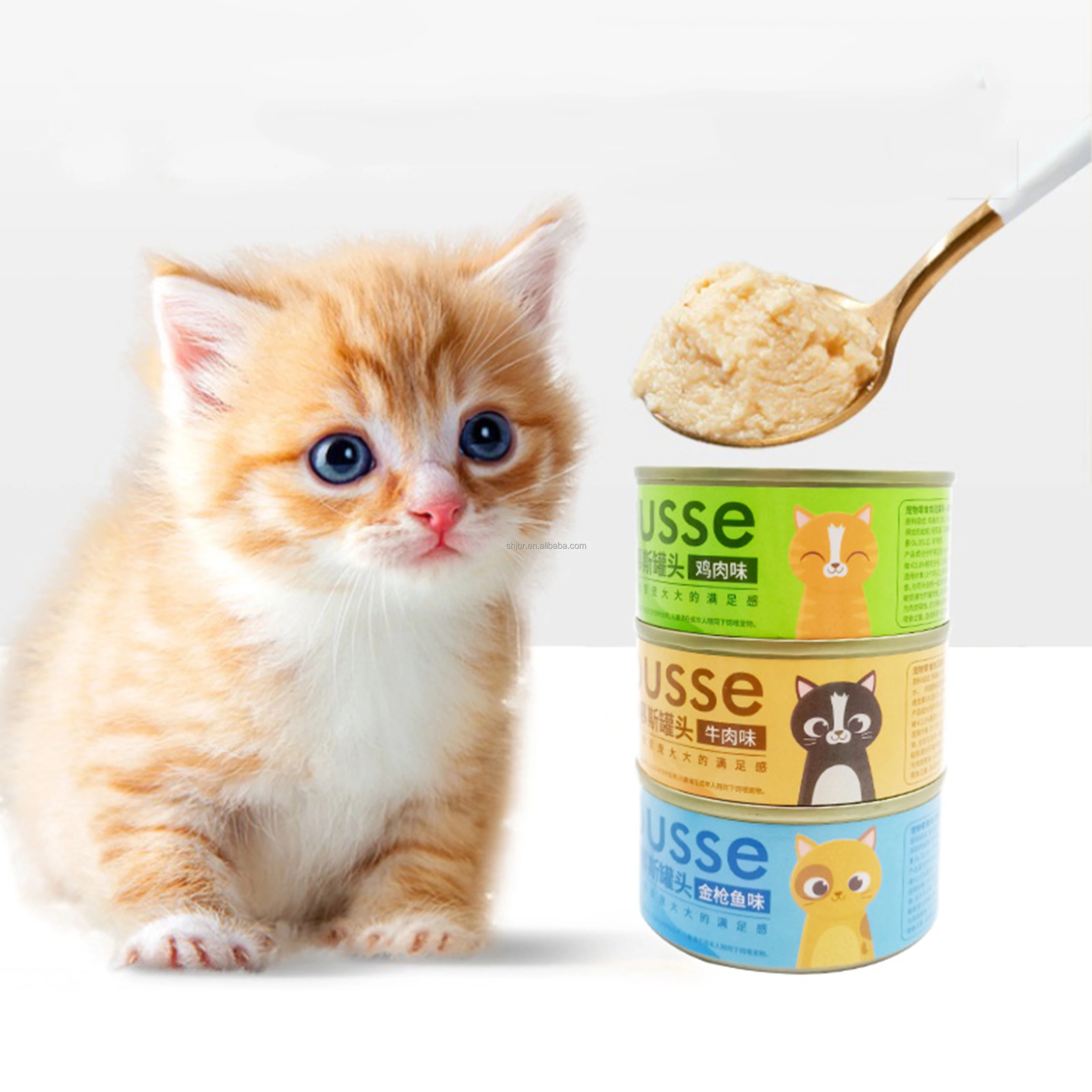 Factory price 85g Cat Can Food Cat Wet kitten Food canned cat kitten wet food nutritious snack for wholesale(3 flavors)