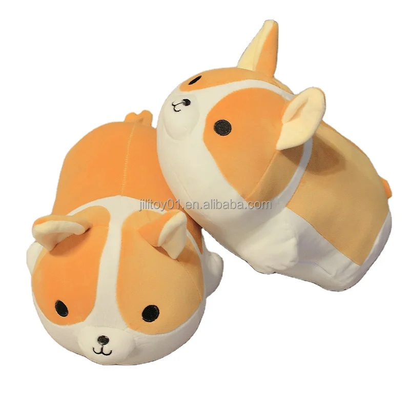 oem odm custom weighted corgi pillow plush toys stuffed animal for anxiety kids dog shaped