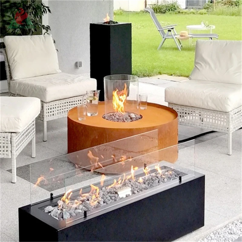 corten steel fire place gas fire place gas indoor natural gas fire place