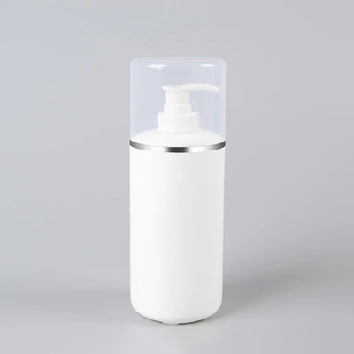 High Quality 250ml White Plastic PE Cosmetic Pump Lotion Bottle With Pump Sprayer