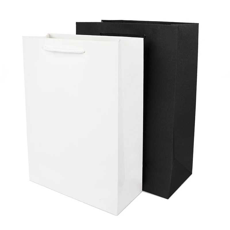 OEM Custom Luxury Gift Craft Shopping White Kraft Paper Bag With Handle Manufacturer