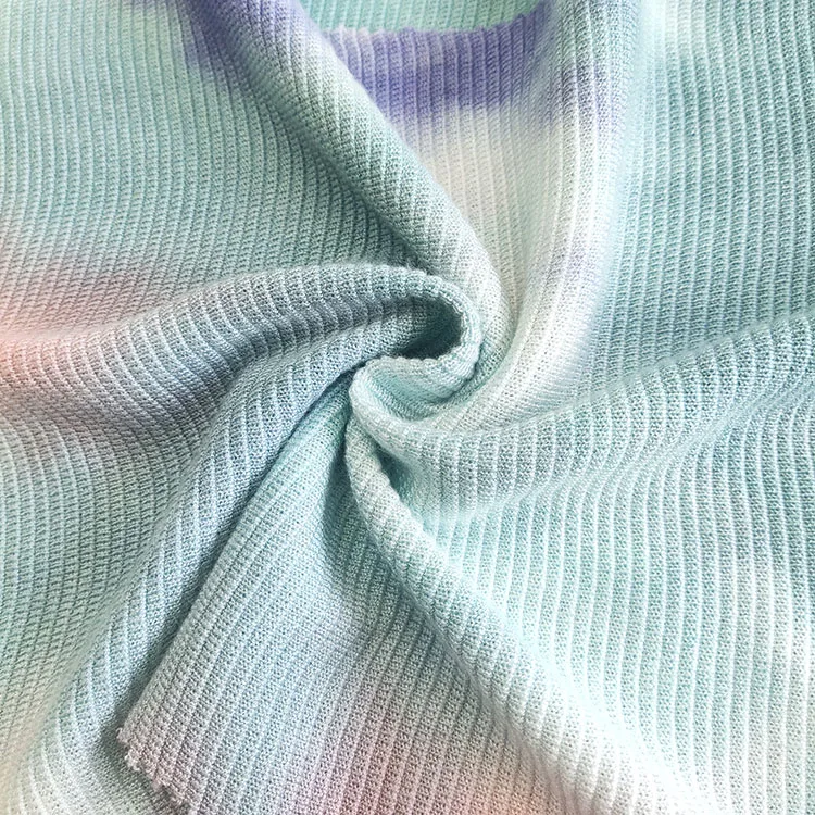 
Tie dyed jacquard fabric 100% rayon knitted fabric for garments outdoor 