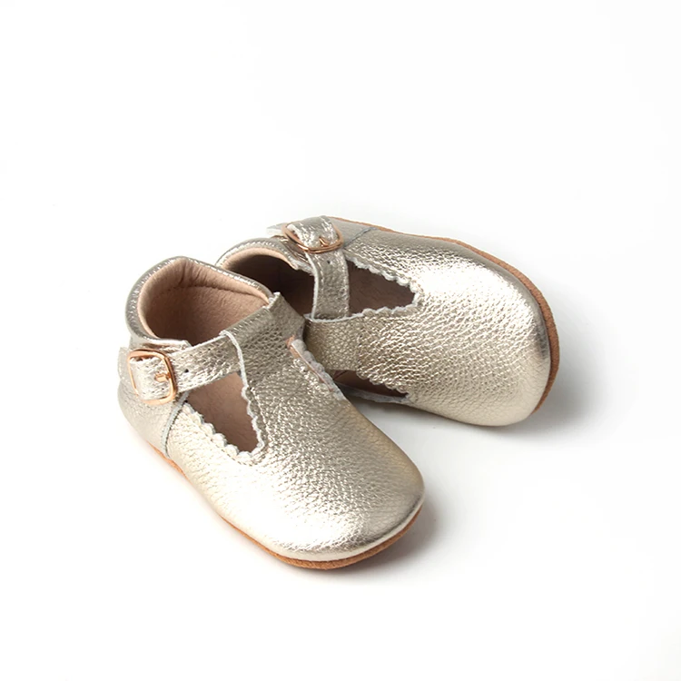 High Quality Best Selling Custom Genuine Leather Size 2-5 Girls Baby T bar Dress Shoes