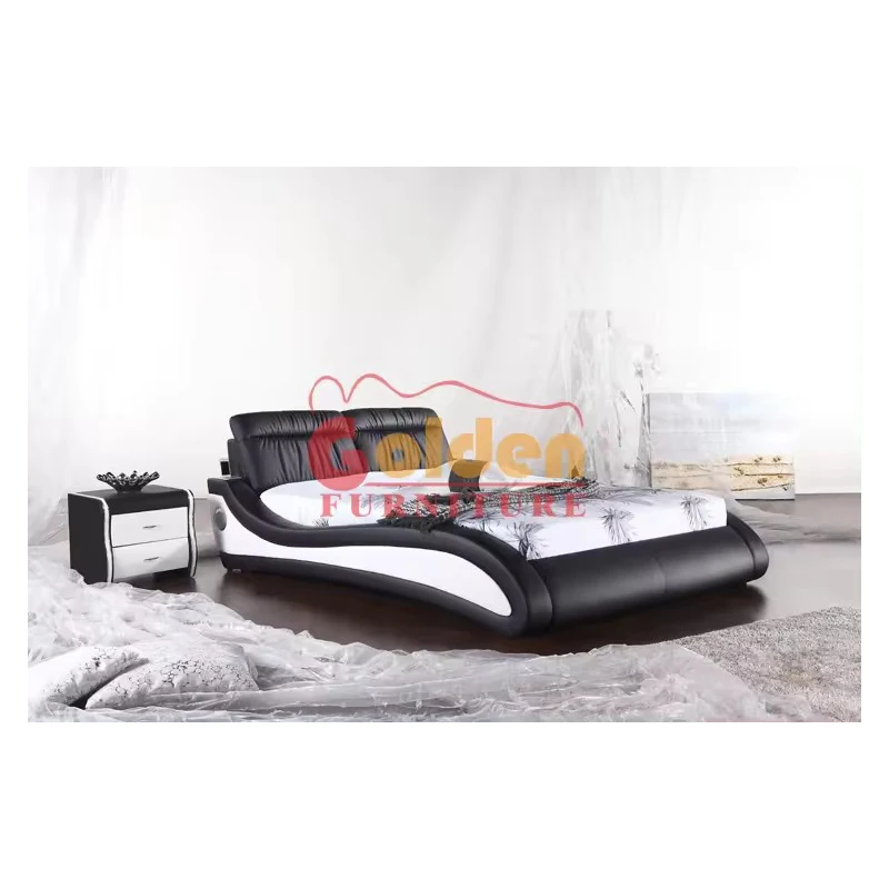 Новейший дизайн Элегантная модель каркаса кровати размера queen-size мягкая Современная двуспальная кровать каркас спальни кровать
