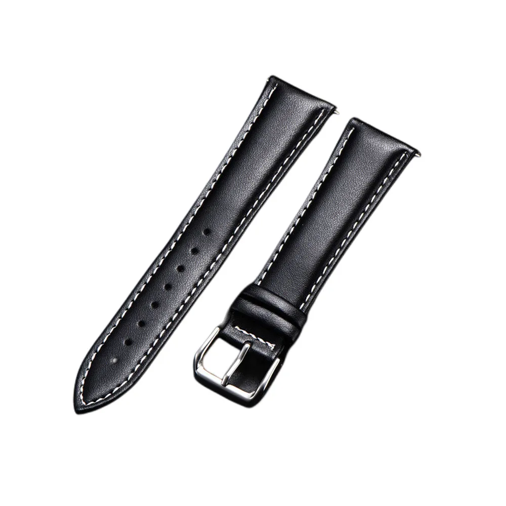 Calfskin Leather Watchband Soft Material Watch Band Wrist Strap 18mm 20mm 22mm 24mm With Stainless Steel Buckle