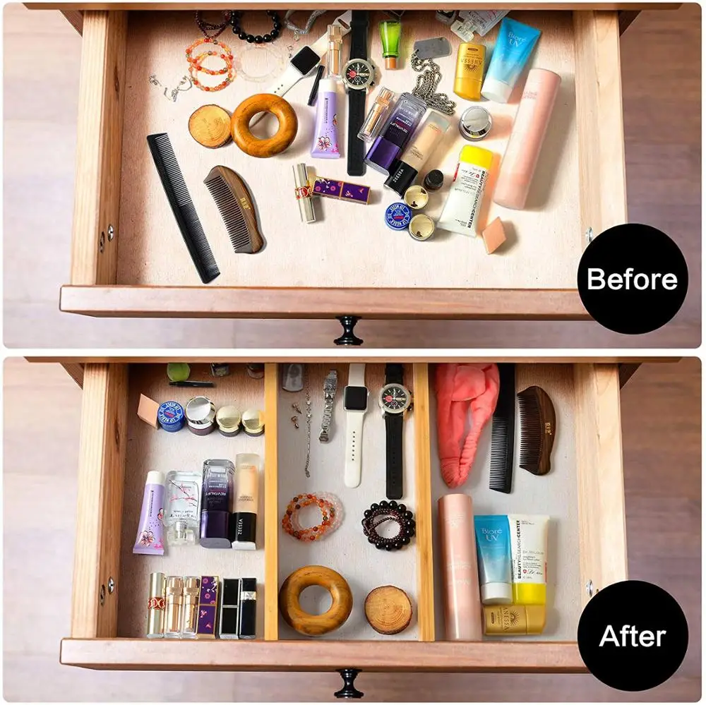 Combohome Натуральный Бамбуковый ящик разделитель органайзер 6 шт. в комплекте