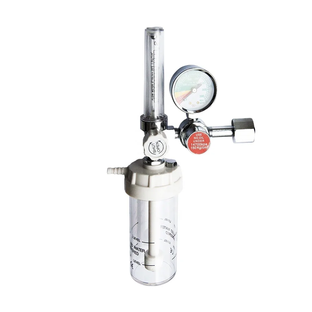 Oxygen flowmeter medical oxygen pressure bottom regulator