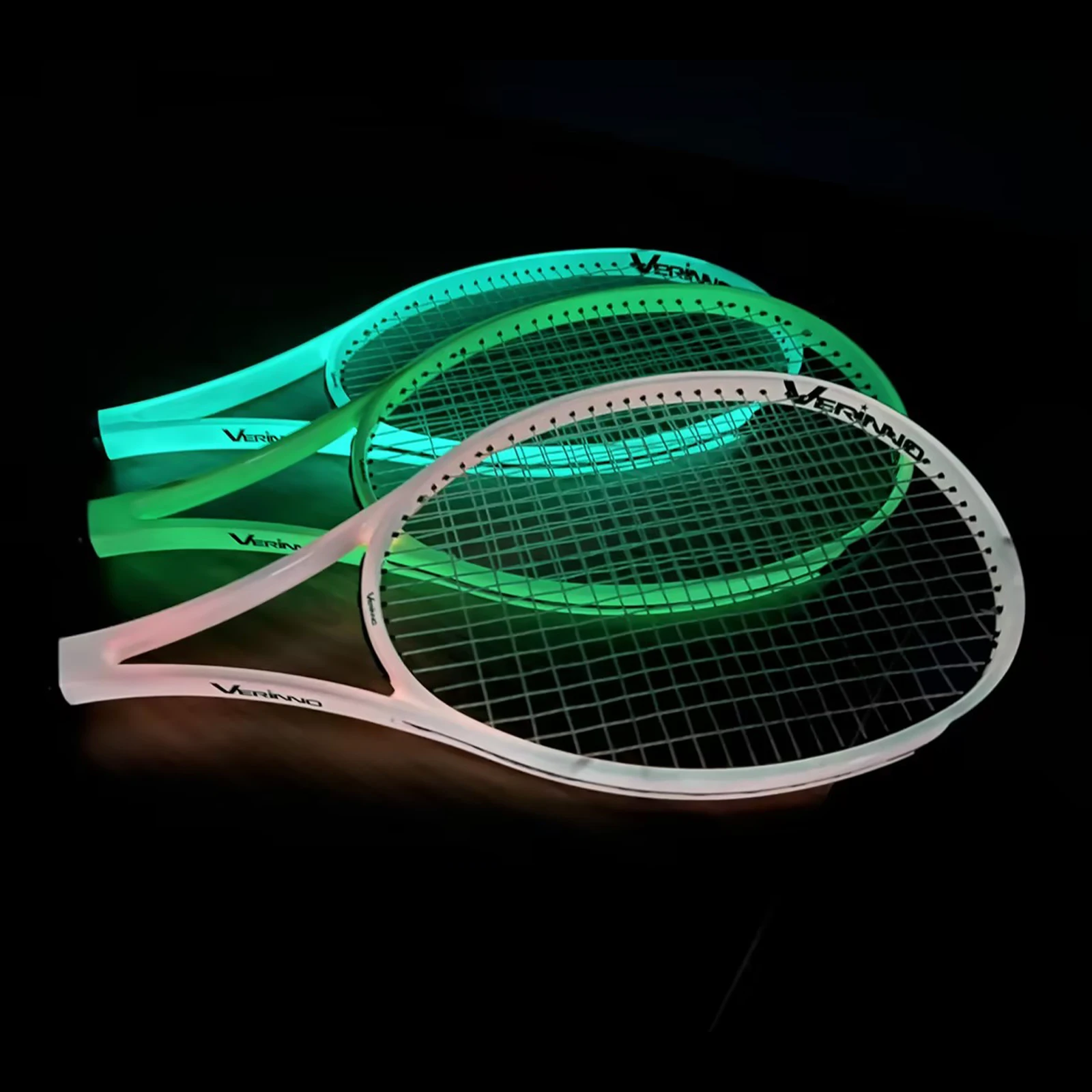 Hot Sale Optical Pink Glow in the dark carbon fiber head tennis racquet blade 98