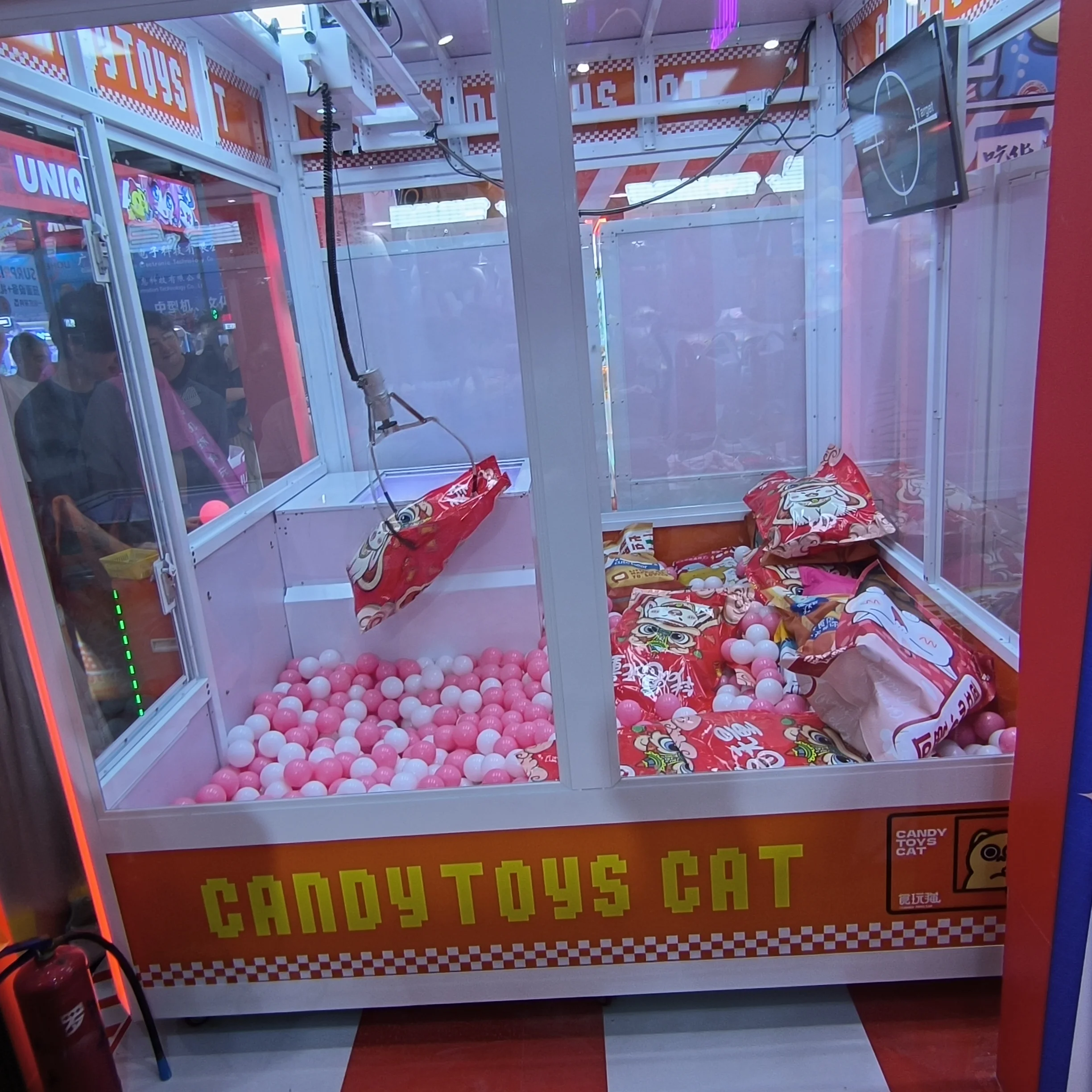 Factory supply claw machine big game crane metal case large plush toy prize grabber for arcades amusement rides