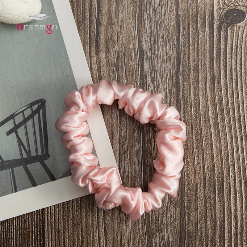 High quality Shiny Silk Scrunchies Luxury silk scrunchies hand tied hair