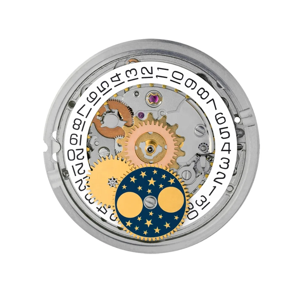 Silver Color Version Automatic Mechanical Watch Sellita SW280-1 Movement Caliber for Sale