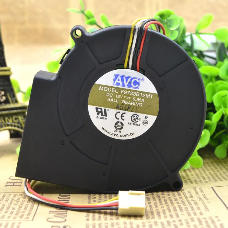 AVC 9733 9cm blower turbine fan 12V 0.95a hole 100mm f9733b12mt