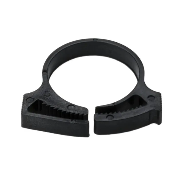 Reusable fastener clamp plastic hose clamp