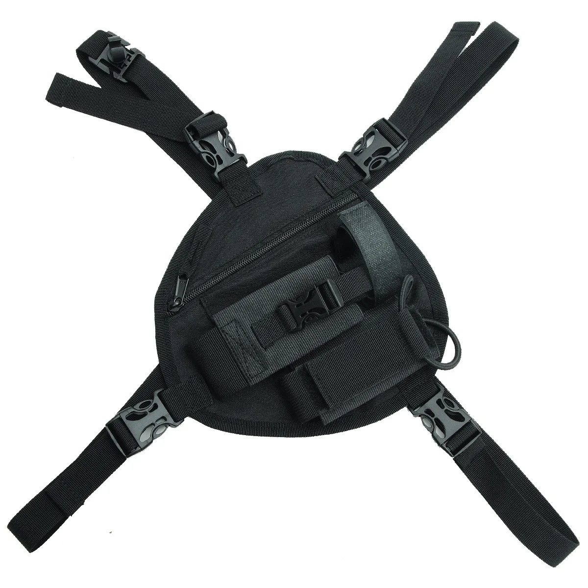 Multi-functional Radio Chest Harness Ring Holster Pack Walkie Talkie Vest Bag Pack Front Pouch Holster Vest Rig Radio Chest Bag