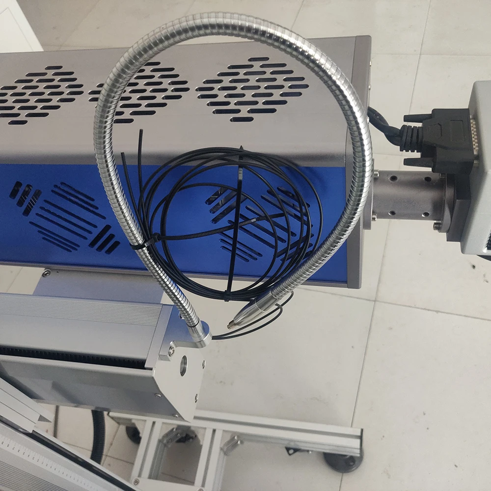 flying Product line online flying CO2 laser marking machine for pet bottle laser printer