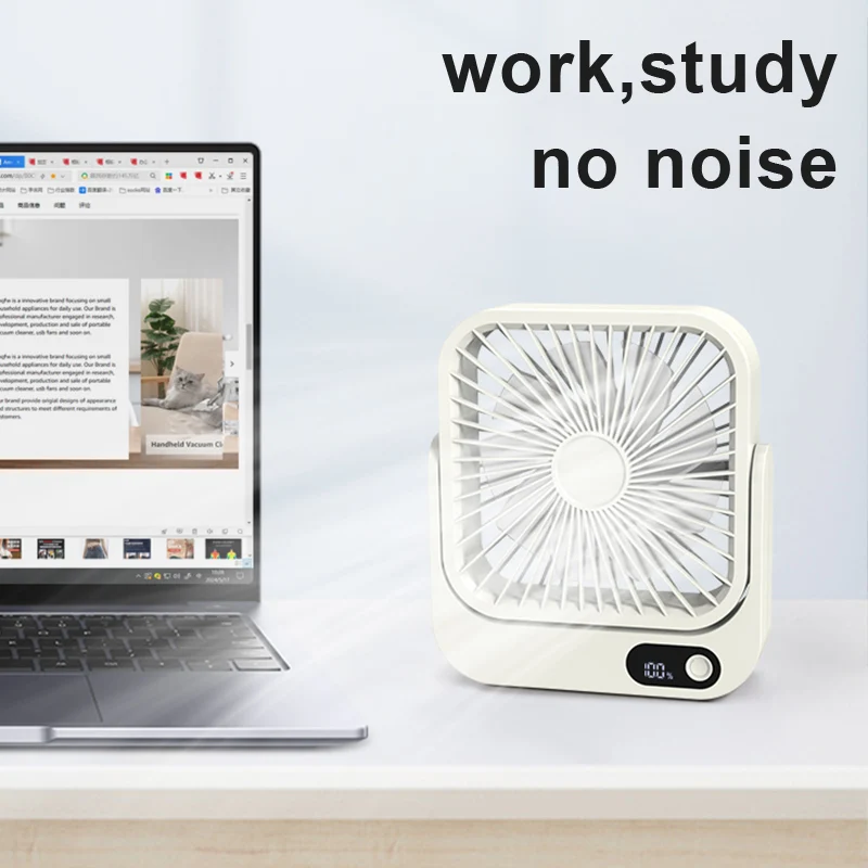 Portable Mini Desktop Fan Electric Table Stand with DC for Laptop Computer Cooler Spanish Operable for Garage Use