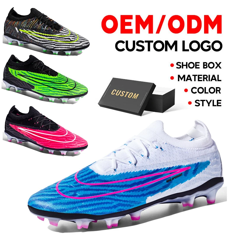 Oem Training Professional Turf Soccer Cleats High Quality FG Spike Shoes Football Boots for Men