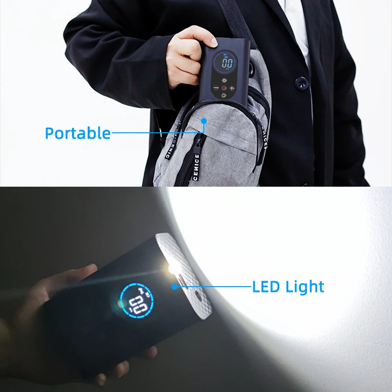 Car /Motorcycle /Ball Portable Electric Tire Air Pump With USB Mobile Phone Charging Function