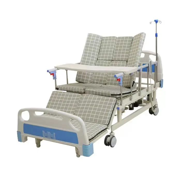Manual and Electronic medical hospital home care nursing bed with toilet