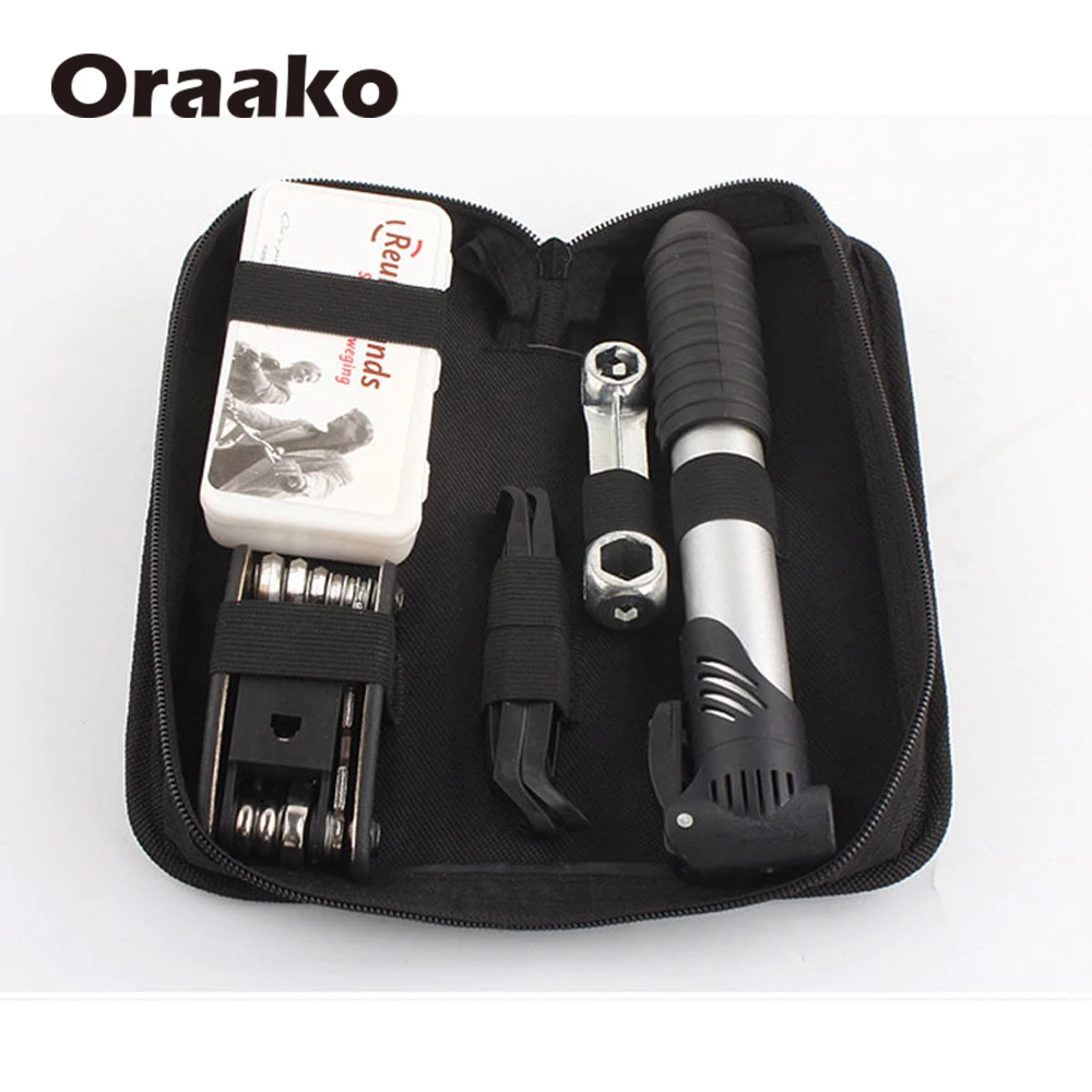 Hot Sale Multi-function Bicycle Repair Tools Bag Folding Tire Repair Kits with Wrench for Bike Cycling Repair Tools Kit