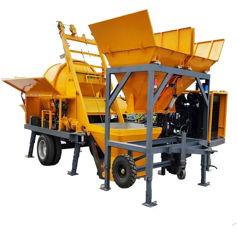 Diesel Concrete Mixer Pump Mixing Pumping Machine And Concrete Mixer Cement Mortar Pump Concrete