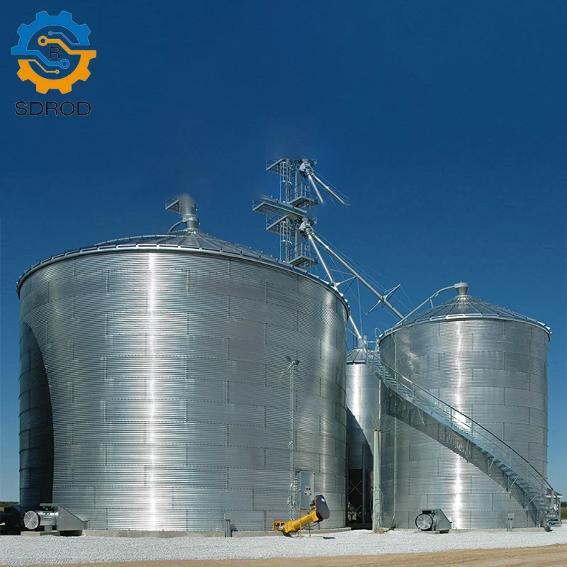 SDROD Brand CE&ISO certification Grain storage equipment corn storage tanks feed grain steel plate silo
