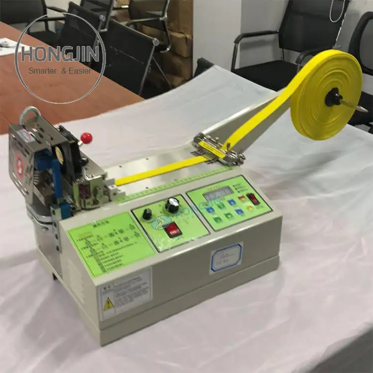 Automatic Computer Strip Webbing Fabric Paper Hot Balde Cutting Machine