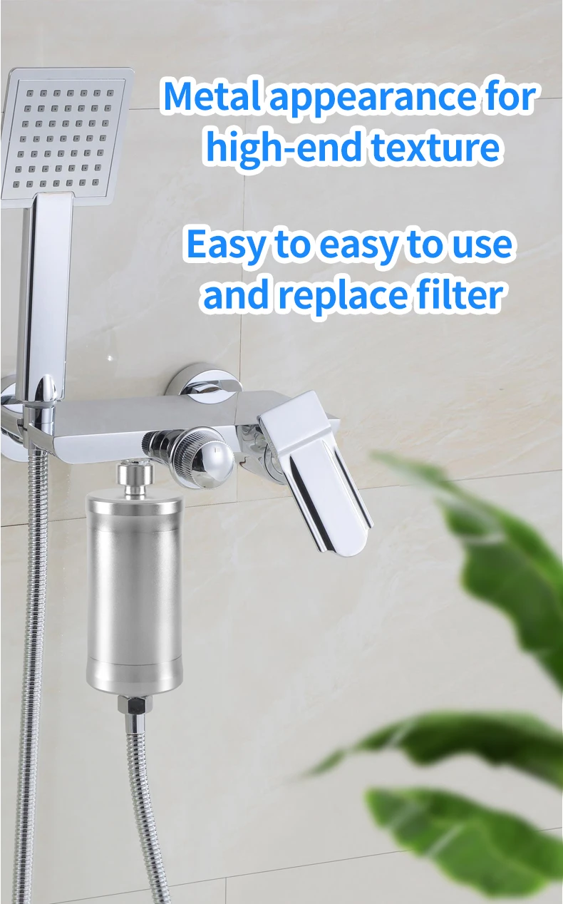 Beauty Shower Filter Advanced Aluminum Alloy Hard Water With Remove Chlorine Mineral Pressure