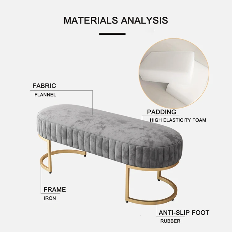 Kainice ODM Shoe Change Stool rectangle shoe rack bench storage sofa long bench for clothes store
